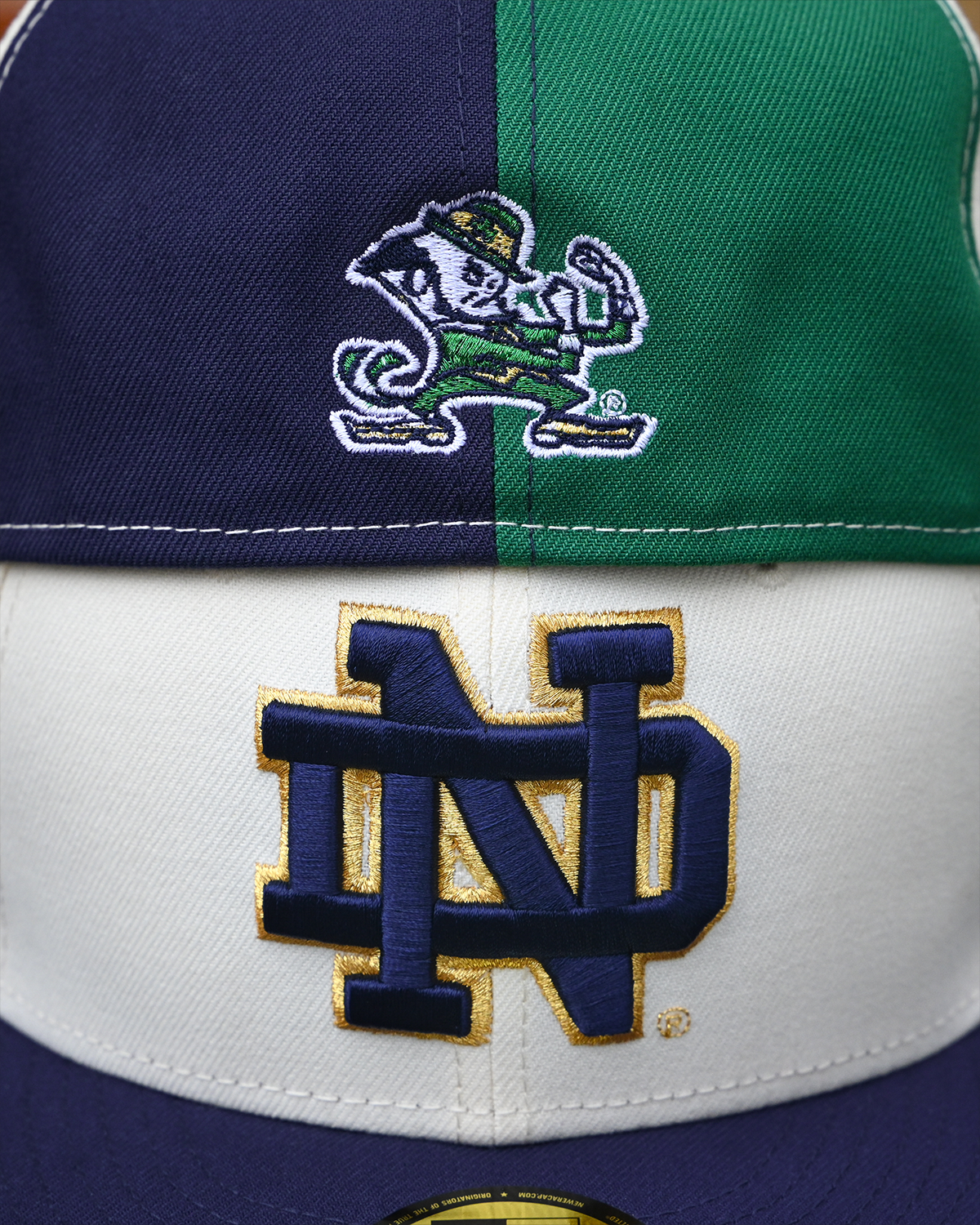 Notre Dame Fighting Irish Chrome White/Light Navy 59Fifty New Era