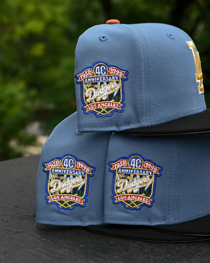 Los Angeles Dodgers 40th Anniversary Indigo/Black 59Fifty New Era