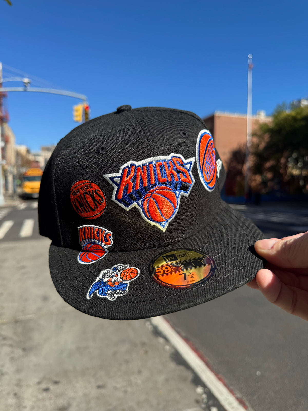New York Knicks Multi Patch Black 59Fifty New Era