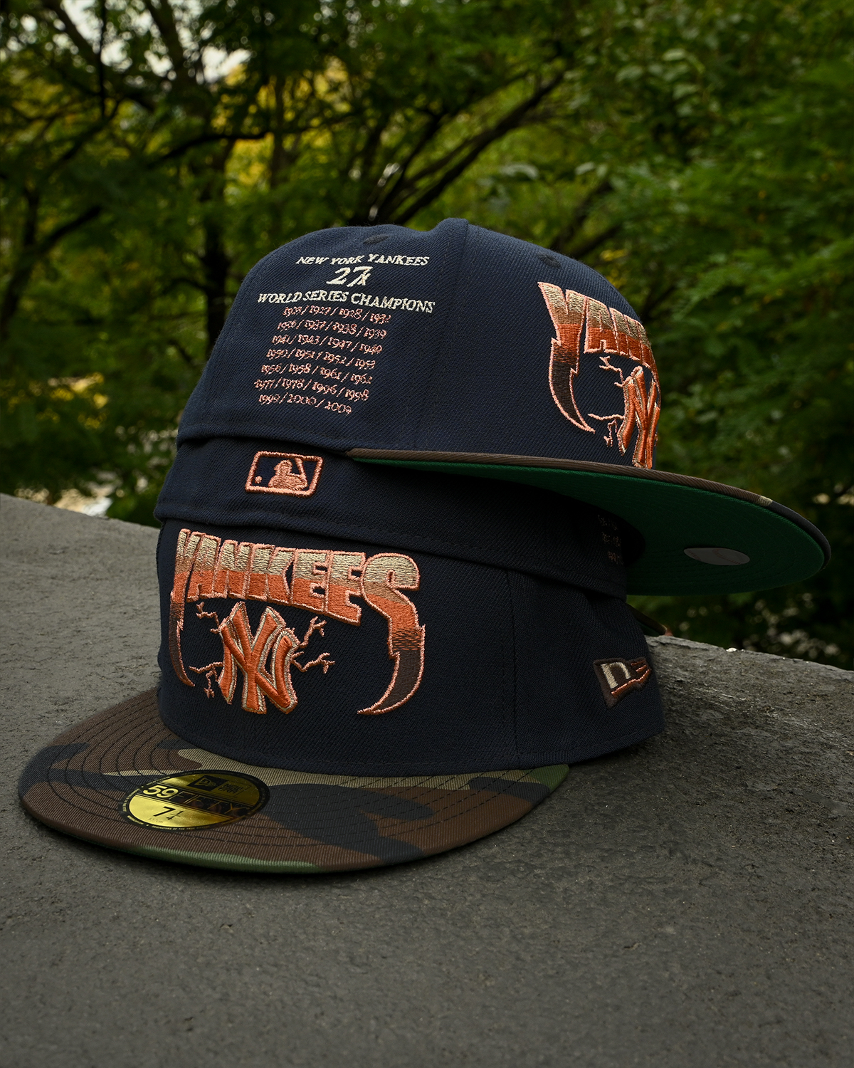 New York Yankees 27x World Series Champion Navy/Woodland Camo 59Fifty New Era
