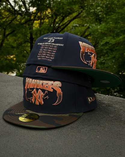 New York Yankees 27x World Series Champion Navy/Woodland Camo 59Fifty New Era