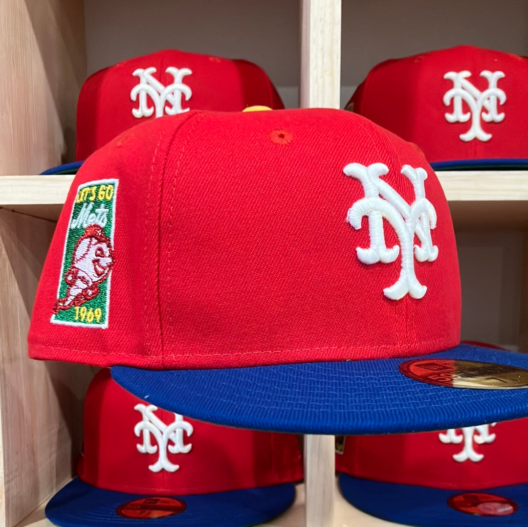 New York Mets 1969 Lets Go Mets Front Door Red/Light Royal 59Fifty New Era Hat