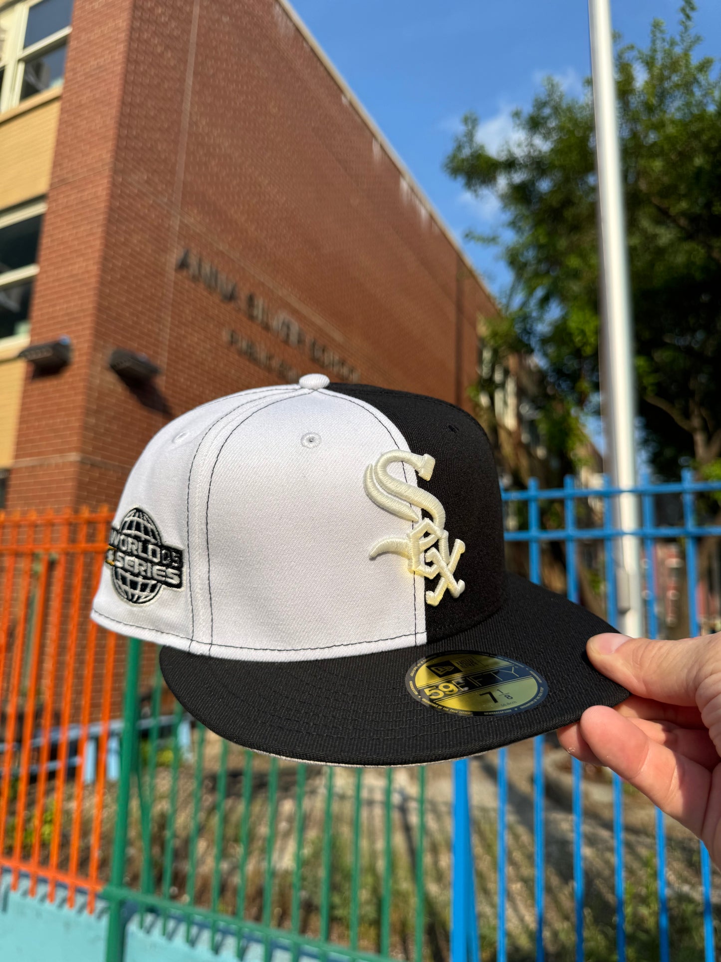 Chicago White Sox 2005 Wold Series Real White/Black 59Fifty New Era
