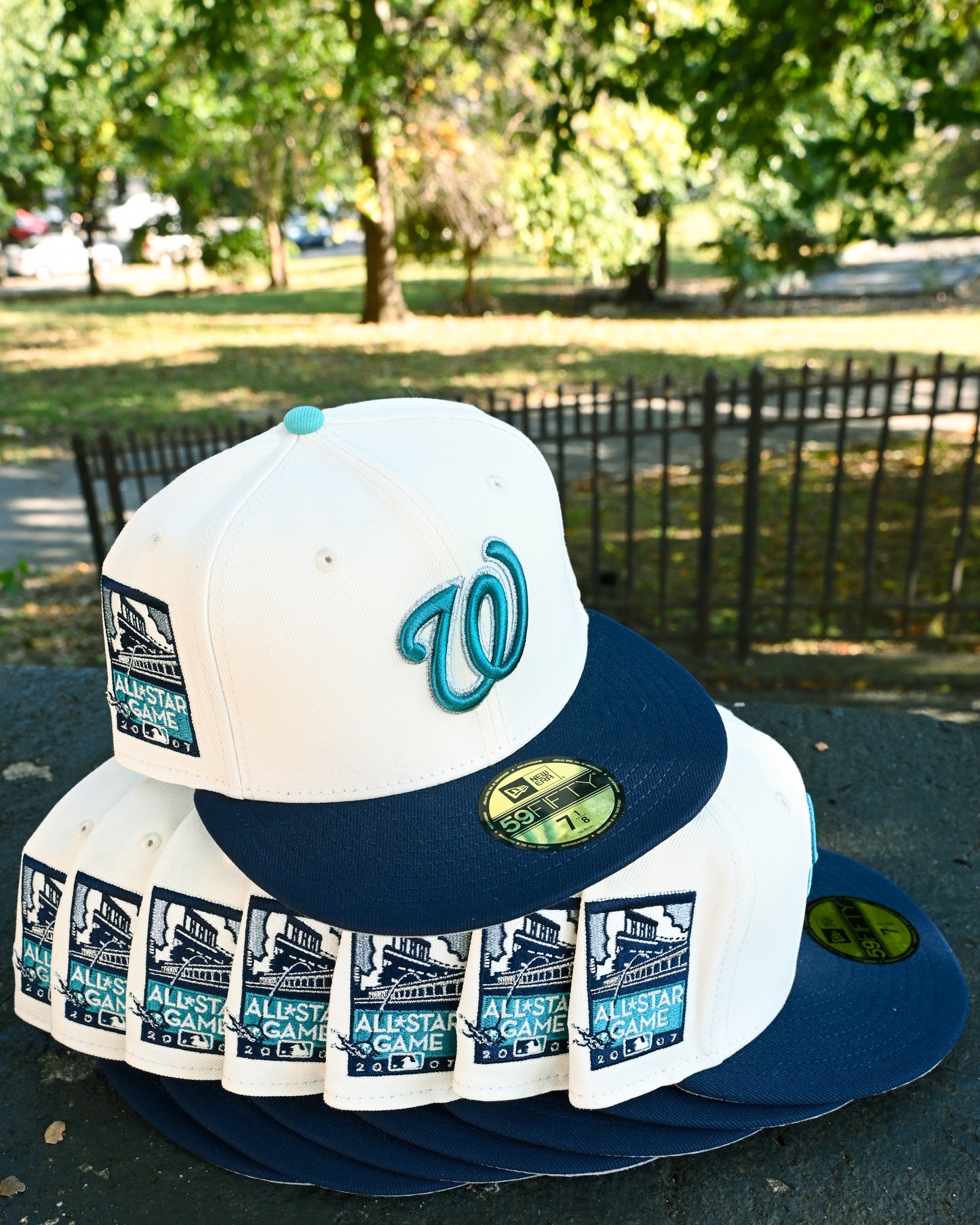 Washington Nationals 2007 All Star Game Chrome White/Oceanside Blue 59Fifty New Era