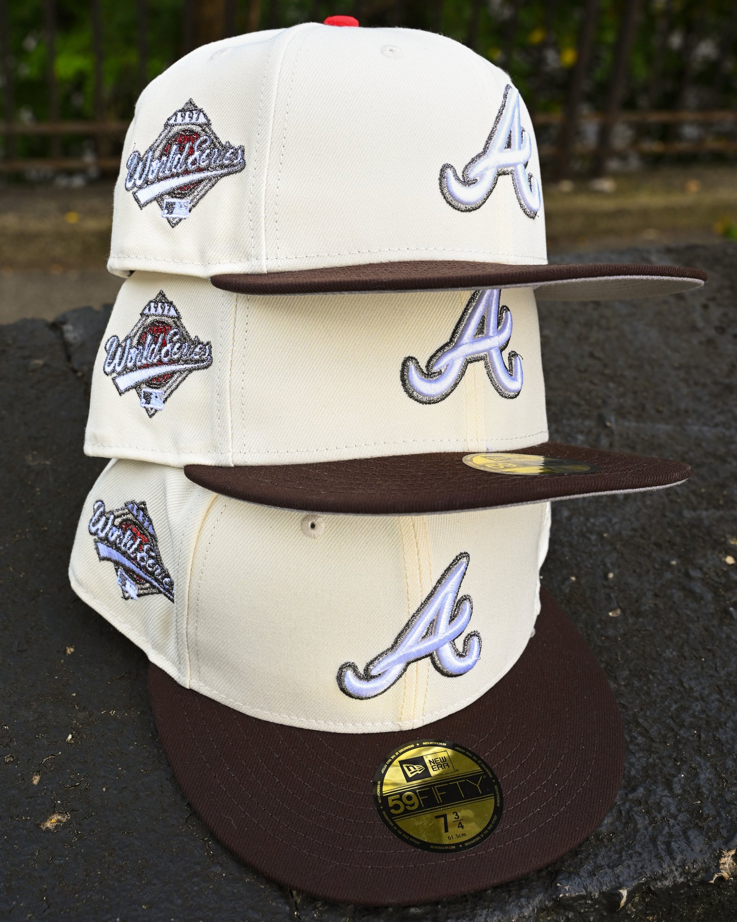 Atlanta Braves 1997 World Series Chrome White/Brown 59Fifty New Era