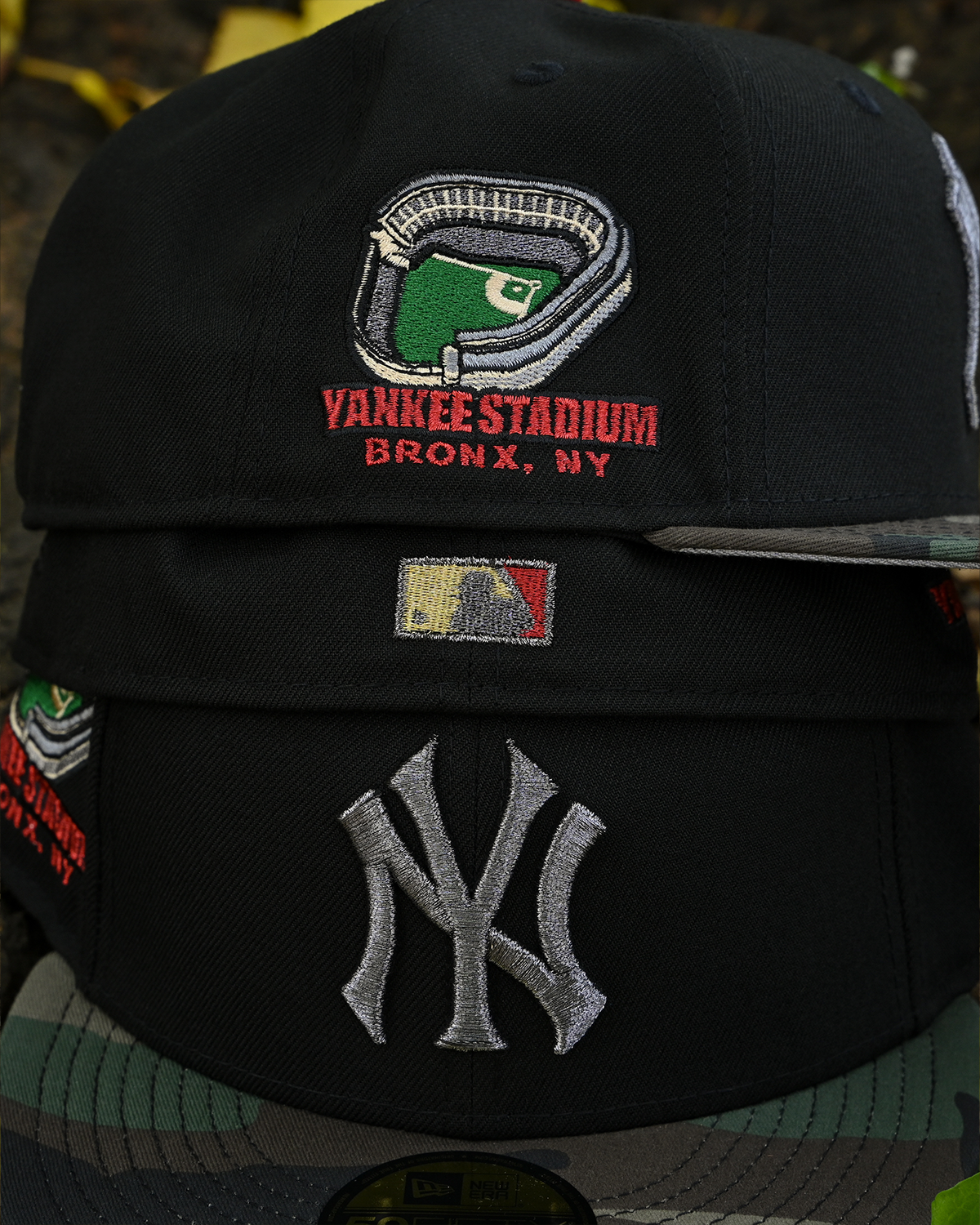 New York Yankees Yankee Stadium Black/Woodland Camo 59Fifty New Era