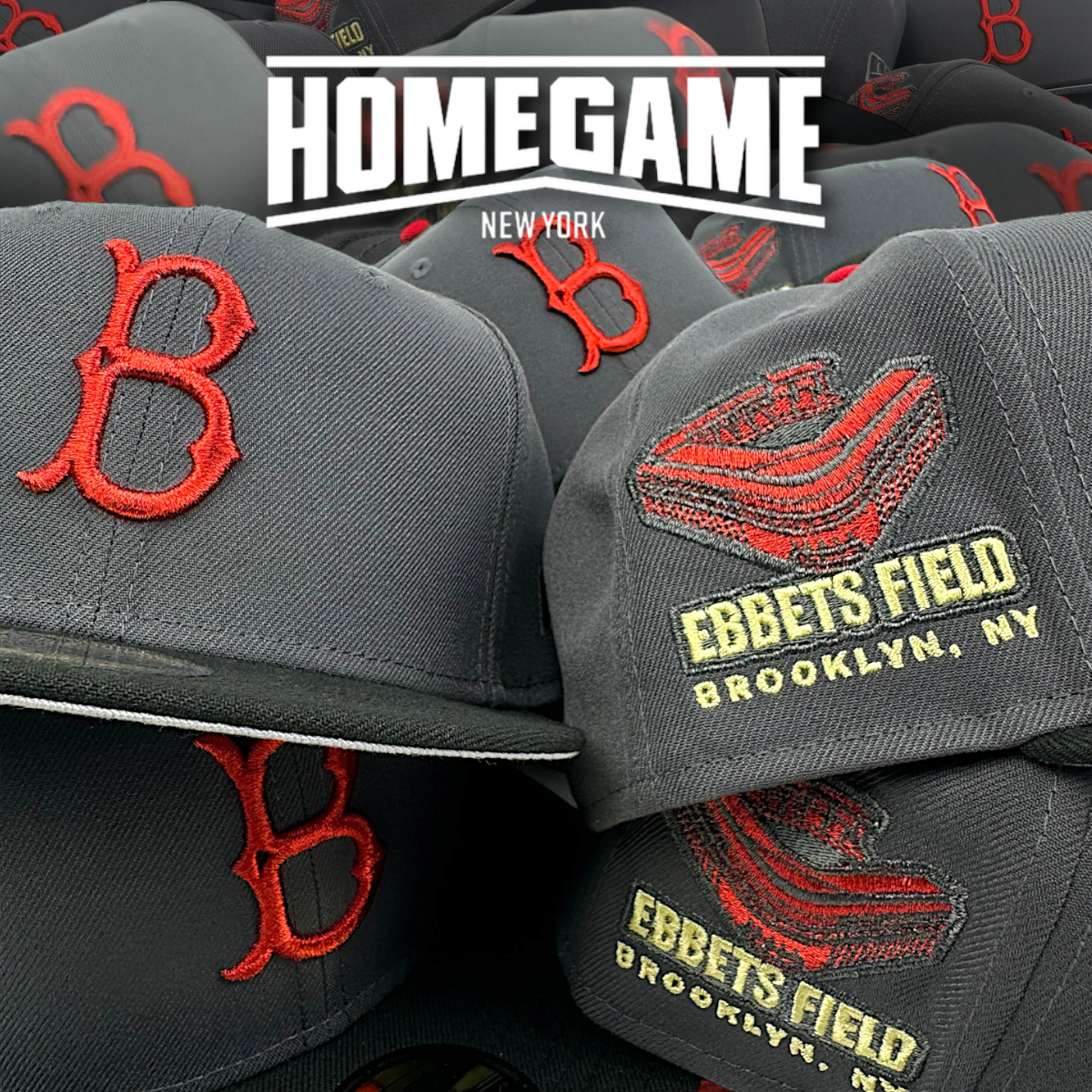 Brooklyn Dodgers Ebbets Field Dark Graphite/Black 59Fifty New Era