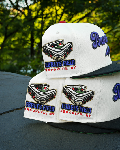Brooklyn Dodgers Ebbets Field Chrome White/Black 59Fifty New Era