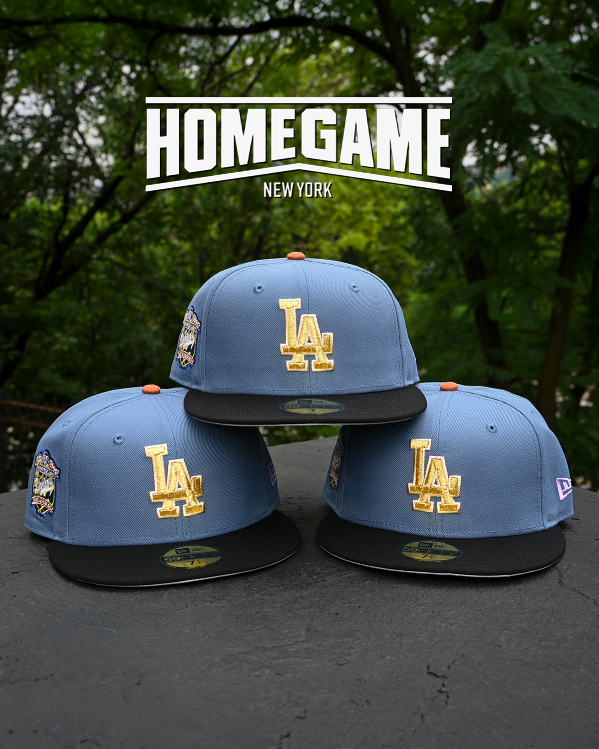 Los Angeles Dodgers 40th Anniversary Indigo/Black 59Fifty New Era