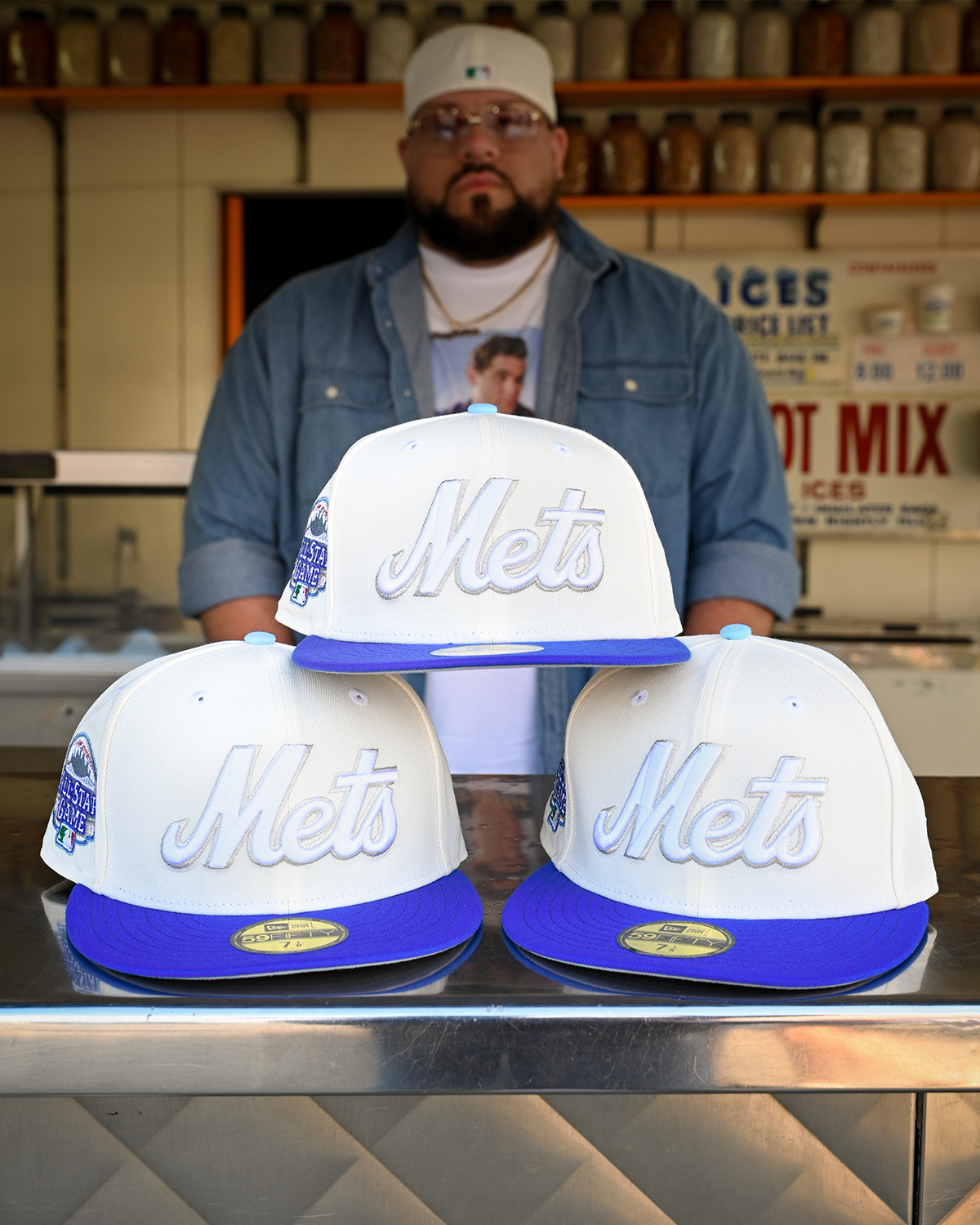 New York Mets 2013 World Series Chrome White/Blue Bead 59Fifty New Era