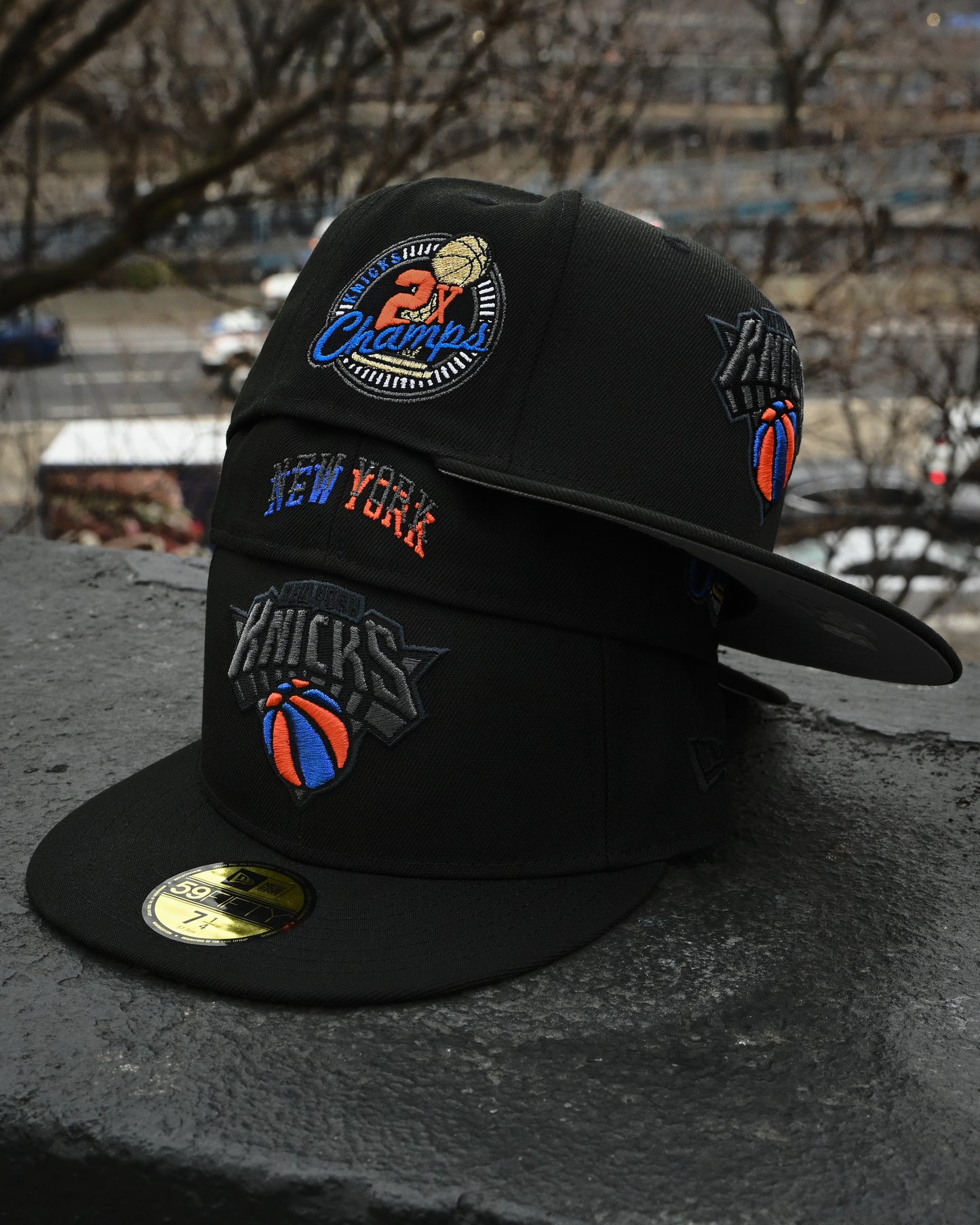 PRE-ORDER New York Knicks 2x Champ Black 59Fifty New Era