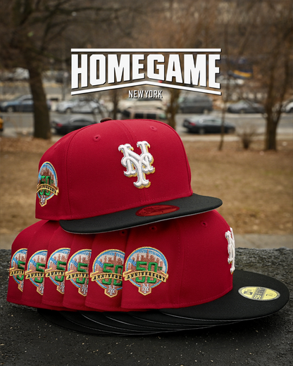 New York Mets 50th Anniversary Front Door Red/Black 59Fifty New Era