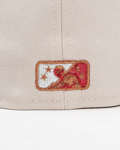 PRE-ORDER! Kinston Indians Jacobs Field Stone/Brown Corduroy 59Fifty New Era