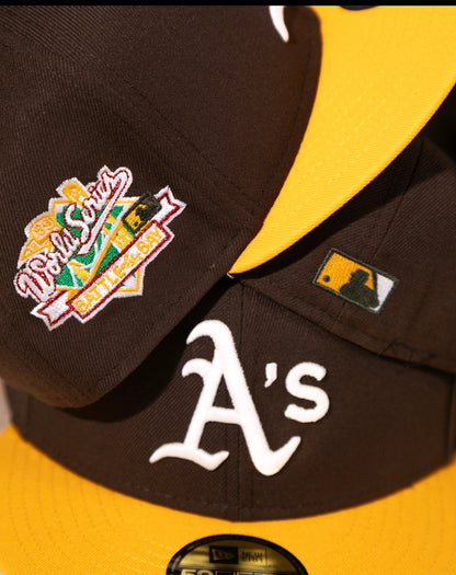 PRE-ORDER Oakland Athletic Battle of the Bay Brown/A Gold 59Fifty New Era