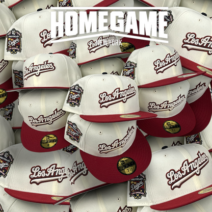 Los Angeles Dodgers 40th Anniversary Chrome White/Brick Red 59Fifty New Era