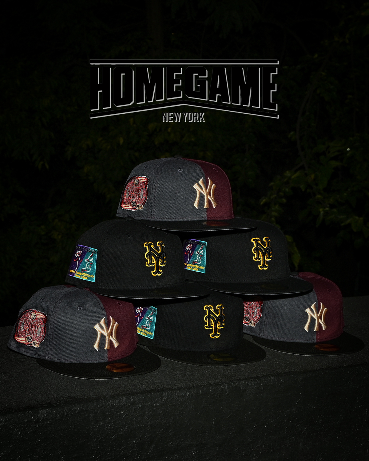 New York Yankees 2000 Subway Series Maroon/Graphite Grey/Black 59Fifty New Era