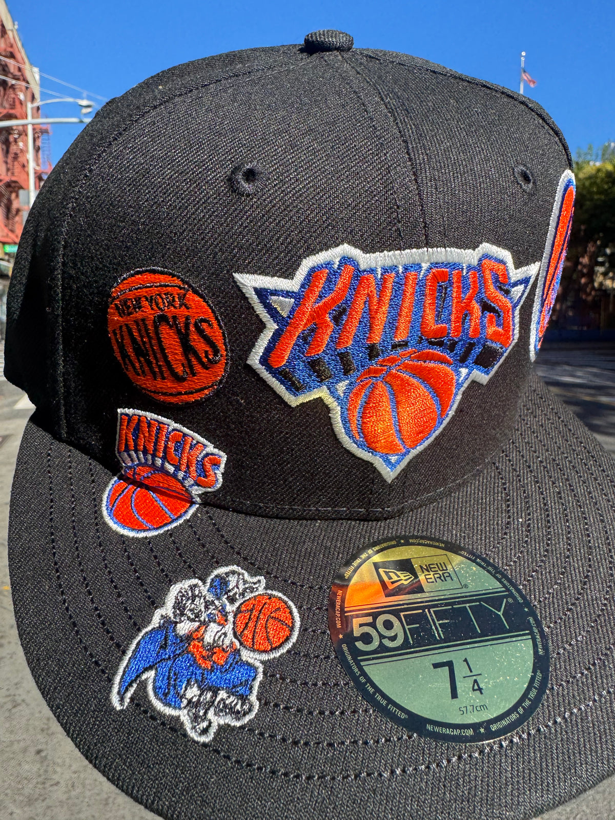 New York Knicks Multi Patch Black 59Fifty New Era