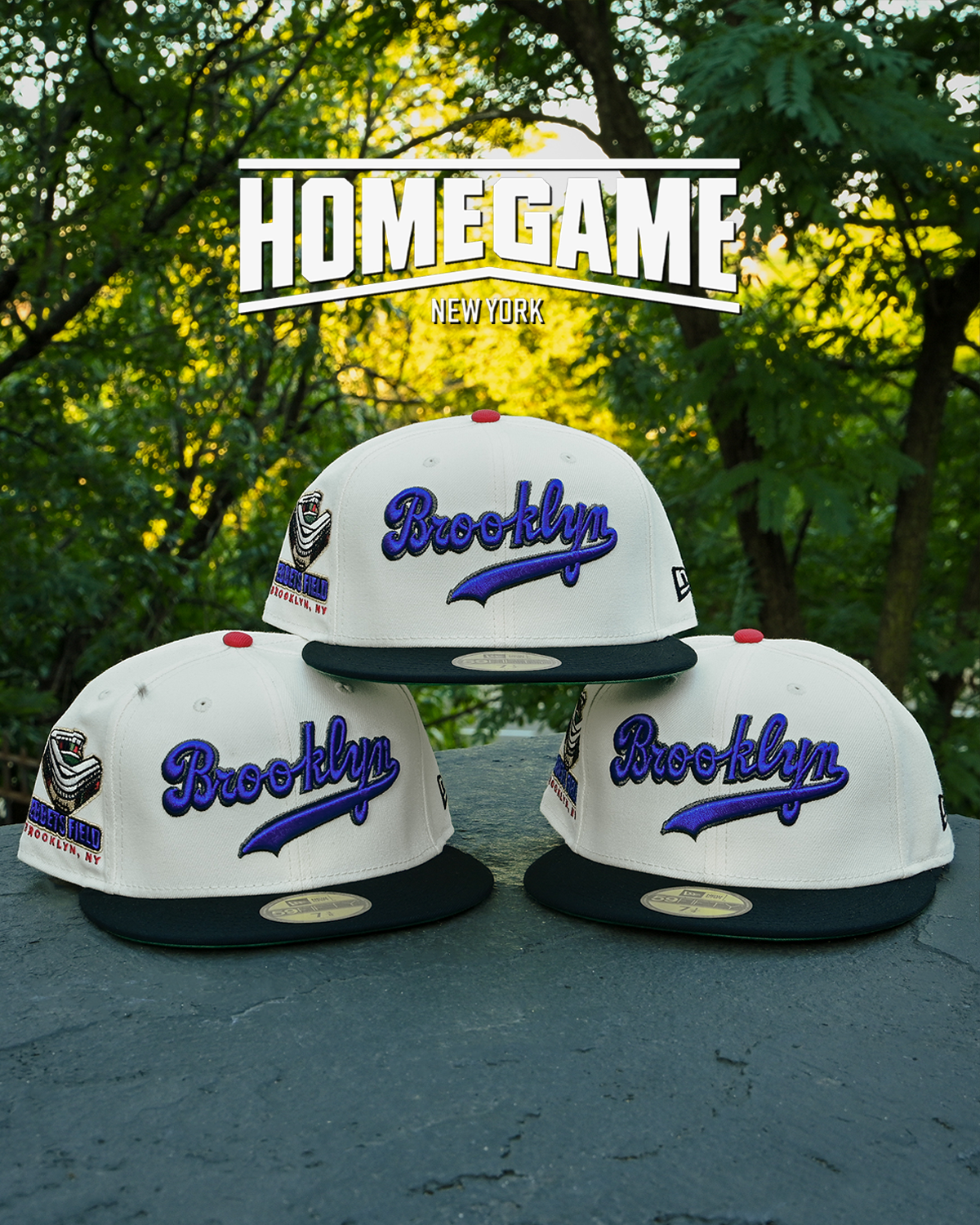 Brooklyn Dodgers Ebbets Field Chrome White/Black 59Fifty New Era