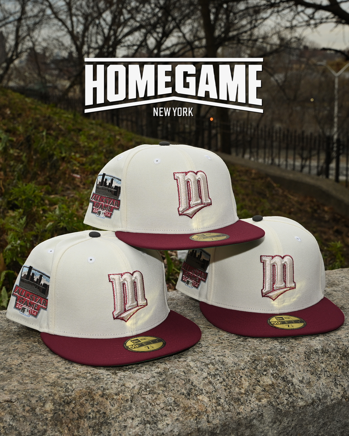 Minnesota Twins 2014 All Star Game Chrome White/Burgundy 59Fifty New Era