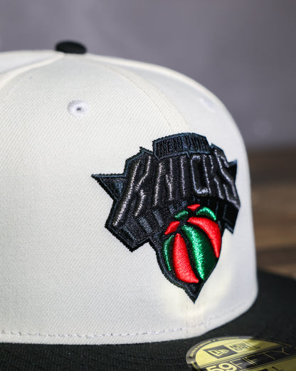 New York Knicks 2x Champ Chrome White/Black 59Fifty New Era