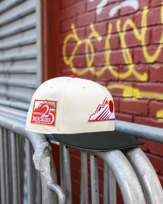 Colorado Rockies 25th Anniversary Chrome White/Black 59Fifty New Era
