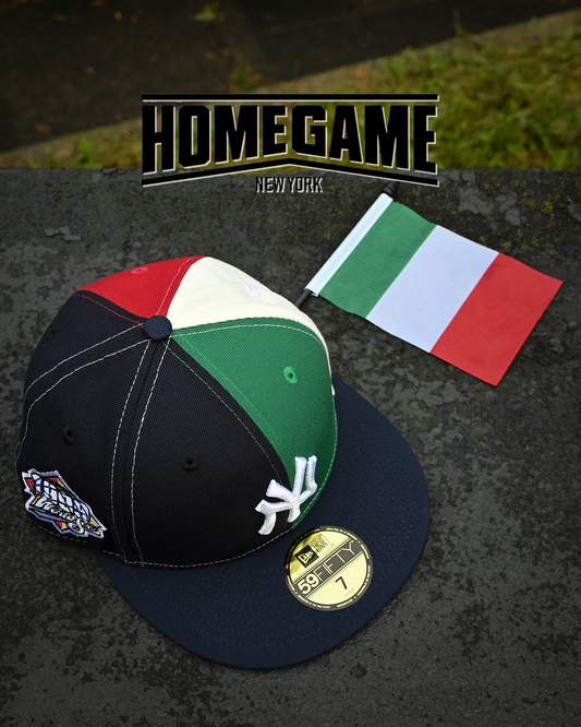 New York Yankees 1999 World Series Pinwheel Navy/Kelly Green/Scarlet/Chrome 59Fifty New Era