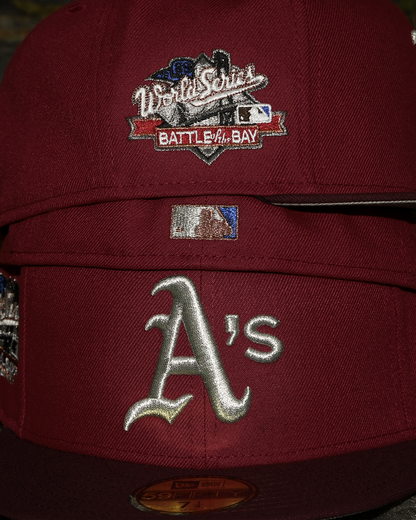 Oakland Athletic 1989 World Series Maroon/Burgundy 59Fifty New Era