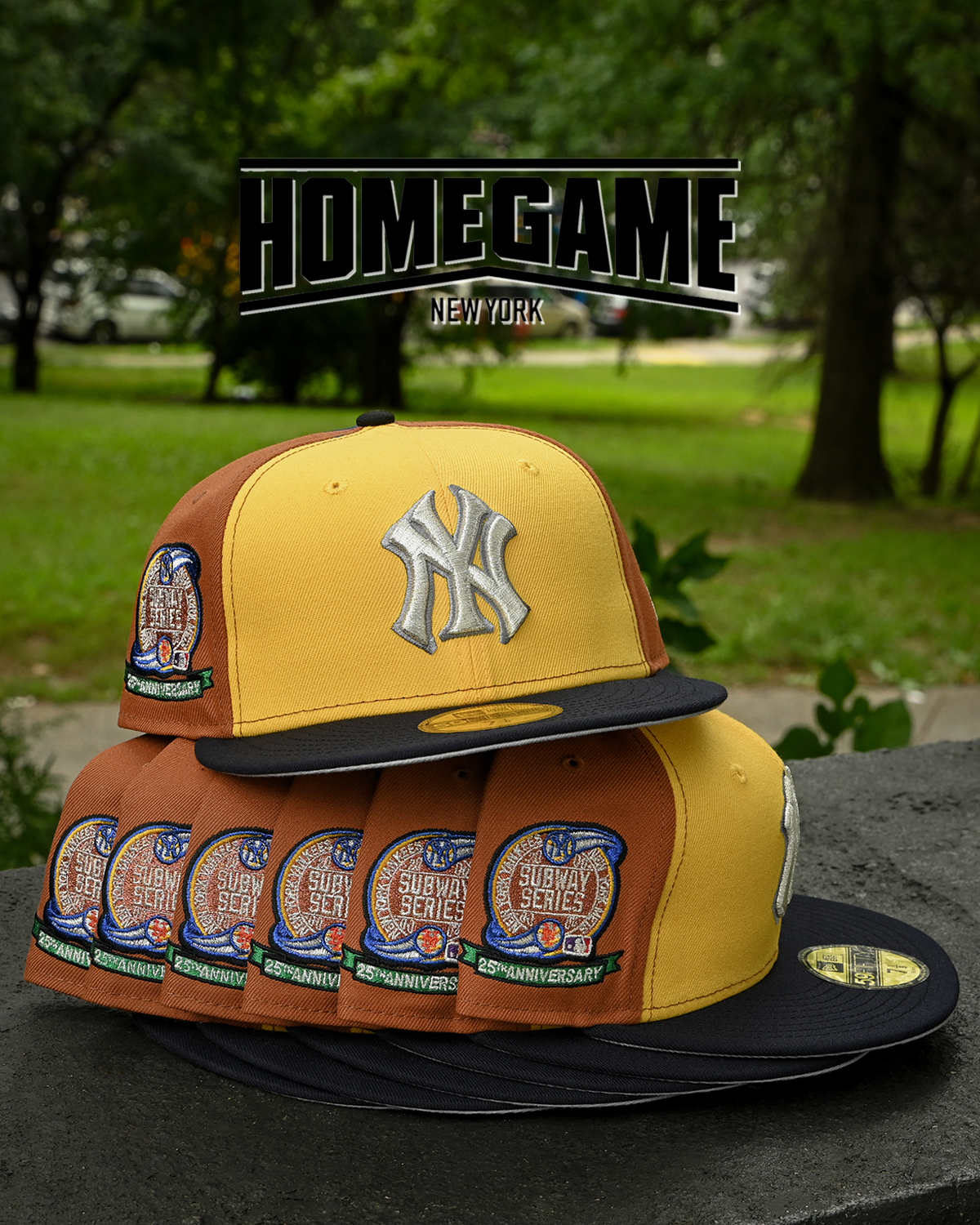 New York Yankees 25th Anniversary A Gold/Brown/Navy 59Fifty New Era