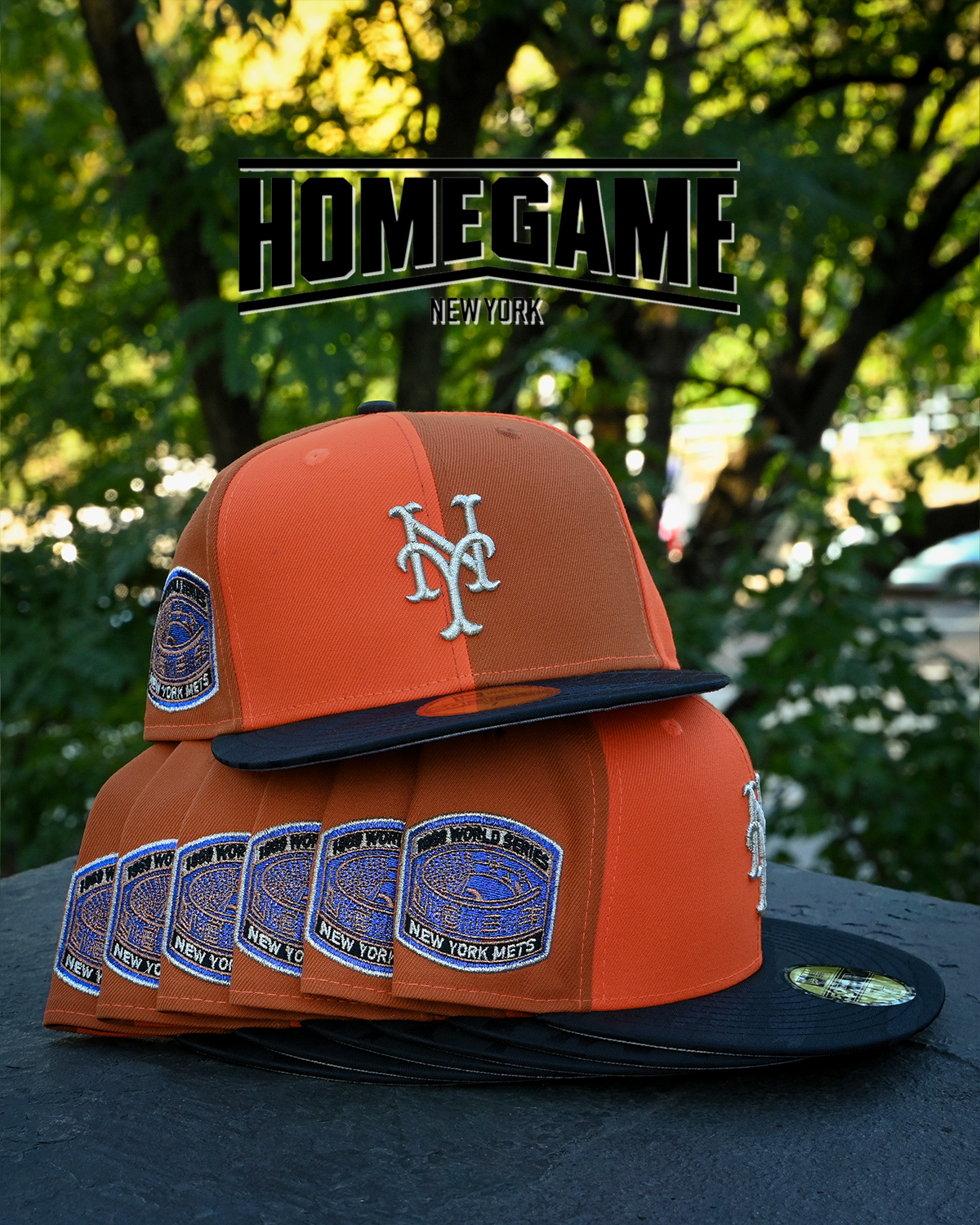 New York Mets 1969 World Series Rust Orange/Orange/Black Camo 59Fifty New Era
