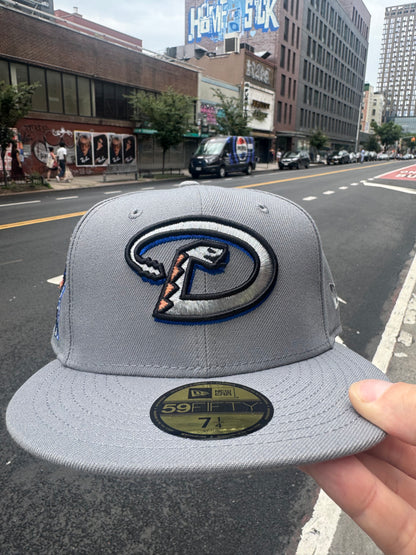 Saucy Shock Drop! Arizona Diamondbacks 1998 Inaugural Season Grey 59Fifty New Era