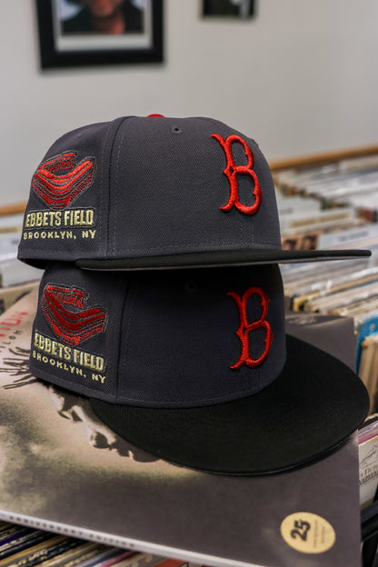 Brooklyn Dodgers Ebbets Field Dark Graphite/Black 59Fifty New Era