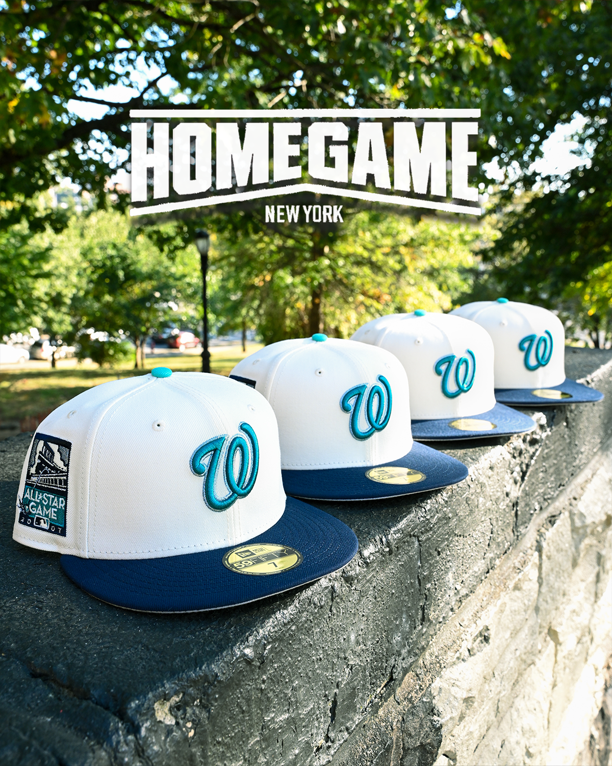 Washington Nationals 2007 All Star Game Chrome White/Oceanside Blue 59Fifty New Era