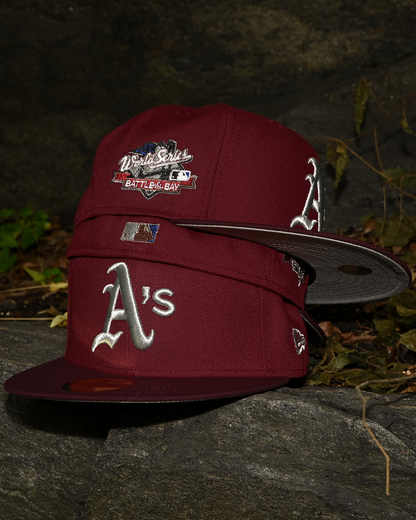 Oakland Athletic 1989 World Series Maroon/Burgundy 59Fifty New Era