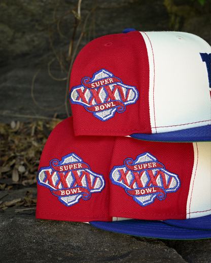 New York Giants Super Bowl Chrome White/Front Door Red/Royal 59Fifty New Era