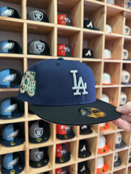 Los Angels Dodgers 75th World Series Seashore Blue/Black 59Fifty New Era