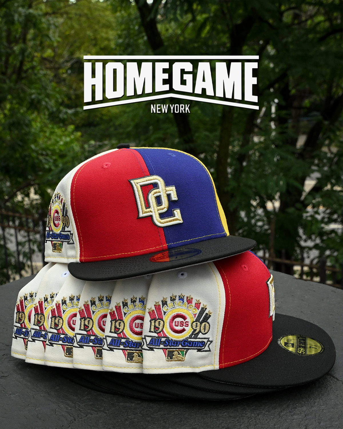 Washington Nationals 1990 All Star Game Scarlet/Royal/Canary 59Fifty New Era