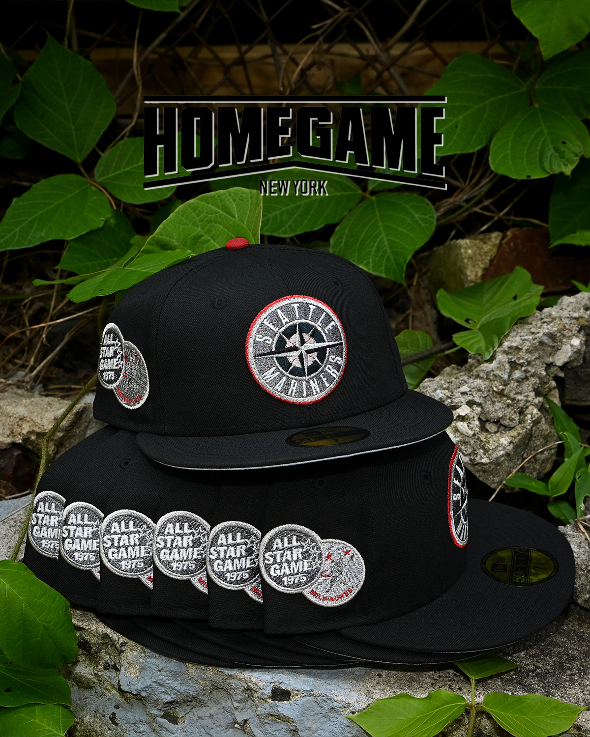 Seattle Mariners 1975 All Star Game Black 59Fifty New Era