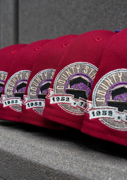 Milwaukee Brewers County Stadium Burgundy/Black  59Fifty New Era