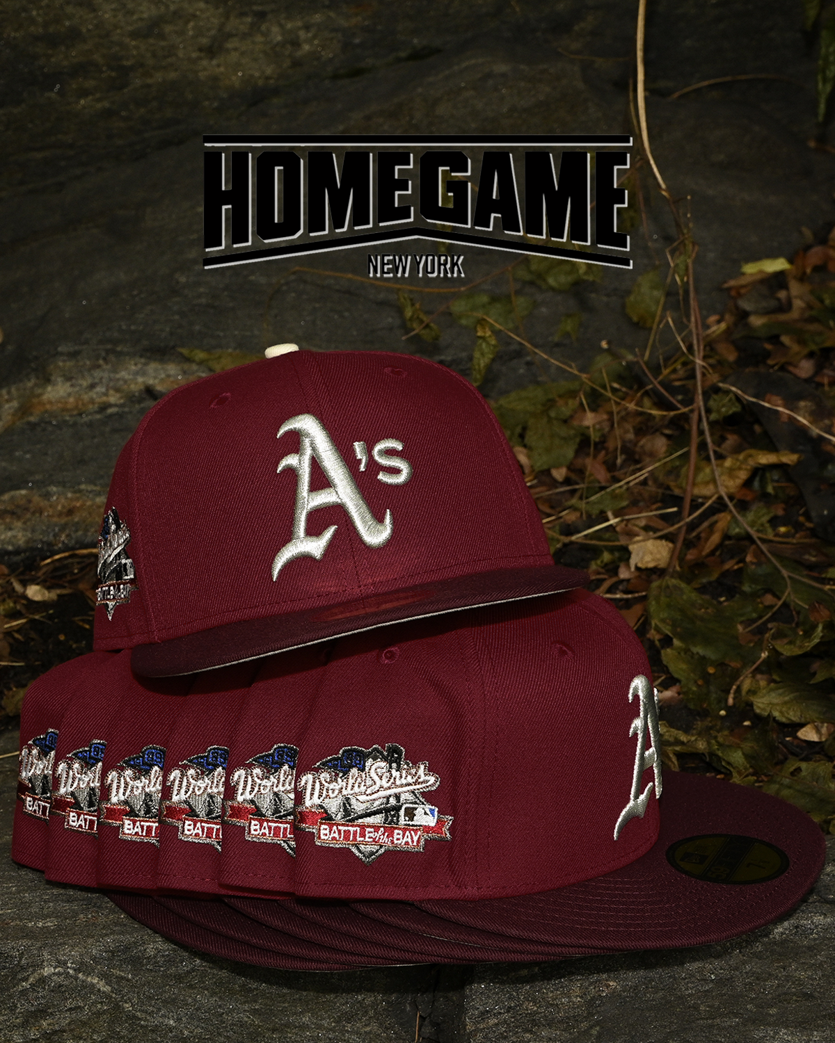 Oakland Athletic 1989 World Series Maroon/Burgundy 59Fifty New Era