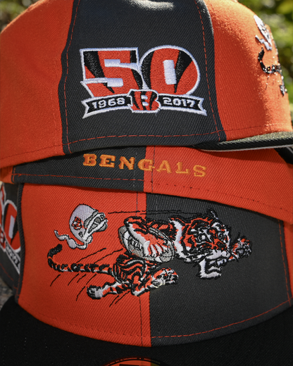 Cincinnati Bengals 50th Anniversary Rust Orange/Black 59Fifty New Era