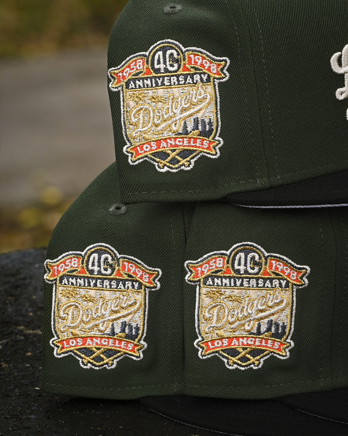 Los Angels Dodgers 40th Anniversary Rifle Green/Black 59Fifty New Era