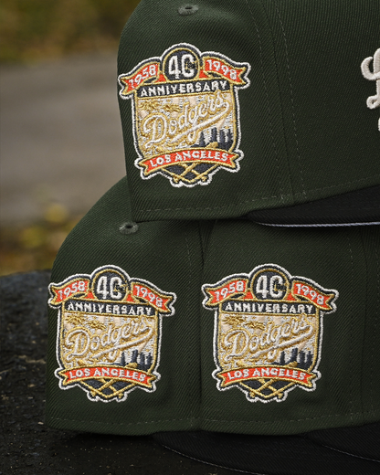 Los Angels Dodgers 40th Anniversary Rifle Green/Black 59Fifty New Era