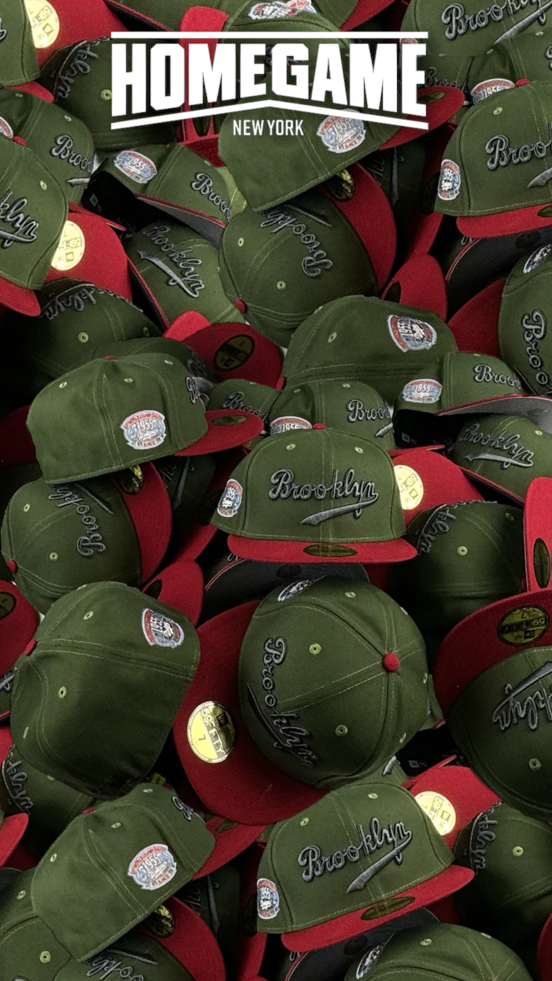 Brooklyn Dodgers 1955 World Championship Rifle Green/Heather Red New Era 59Fifty Hat