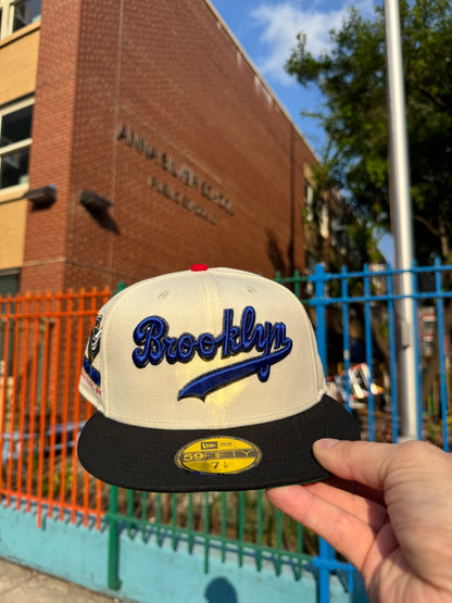 Brooklyn Dodgers Ebbets Field Chrome White Black 59Fifty New Era