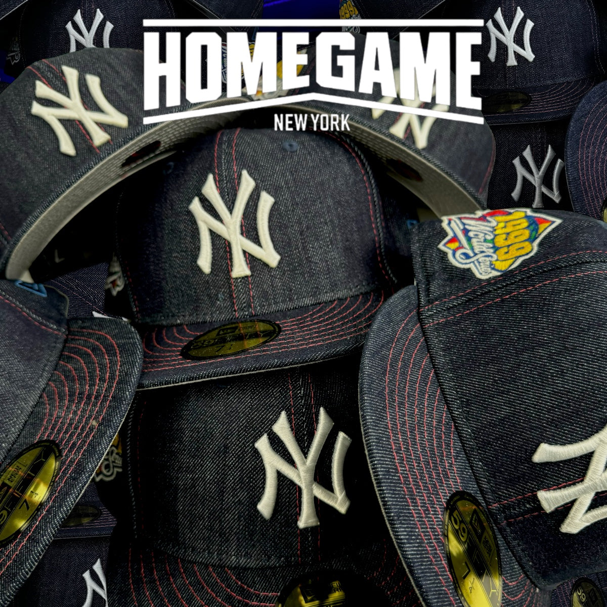 New York Yankees 1999 World Series Denim/Pink 59Fifty New Era Hat