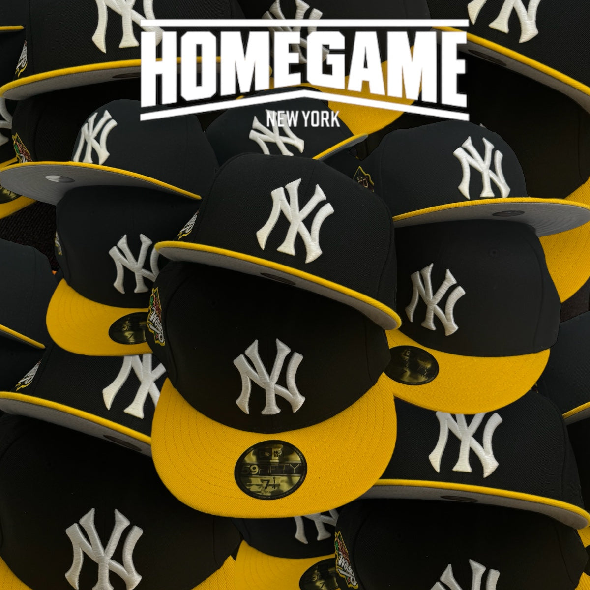 New York Yankees 1999 World Series in Black/Canary Yellow 59Fifty New Era