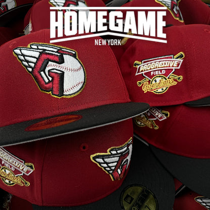 Cleveland Guardians Progressive Field Heather Red/Black 59Fifty New Era