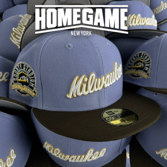 Milwaukee Brewers Country Stadium Lavender/Walnut 59Fifty New Era Hat