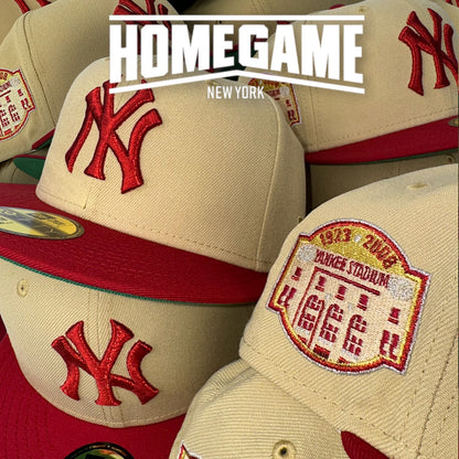 New York Yankees 1923-2008 Yankee Stadium Vegas Gold/Pinot Red 59Fifty New Era