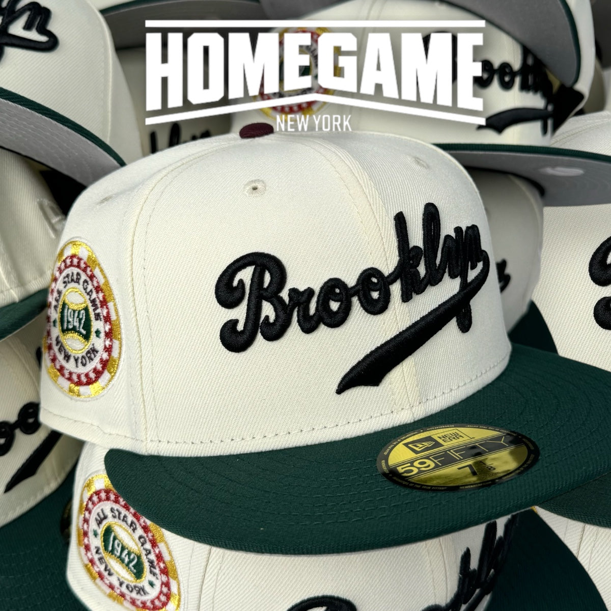 Brooklyn Dodgers 1942 All Star Game Chrome White/Dark Green 59Fifty New Era
